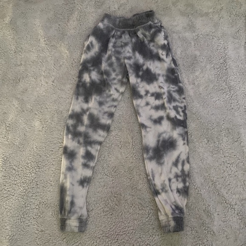 SO • Blue & White Tie-Dye Sweatpants